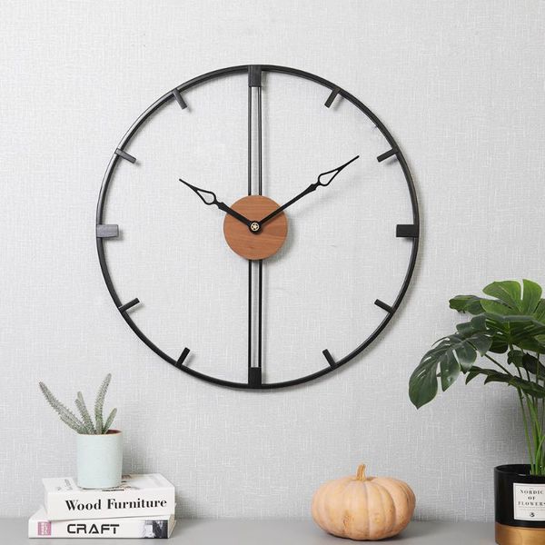 

wall clocks clock iron art living room simple retro nordic creative reloj de pared