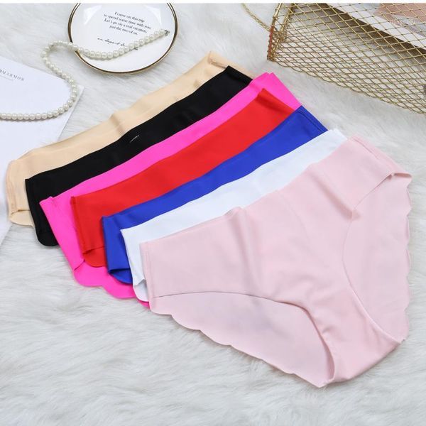 

wave panties for women underwear cotton soild color elastic breathable seamless low-rise lingerie health women's, Black;pink