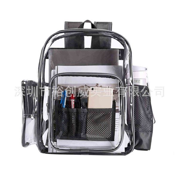 

shenzhen handbag factory pvc transparent schoolbag backpack jelly bag