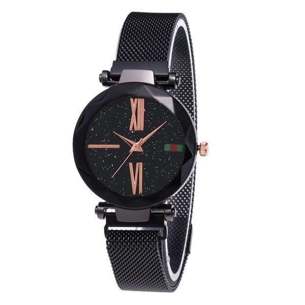 

wristwatches watch minimalism starry sky net buckle fashion casual ms roman numerals, Slivery;brown