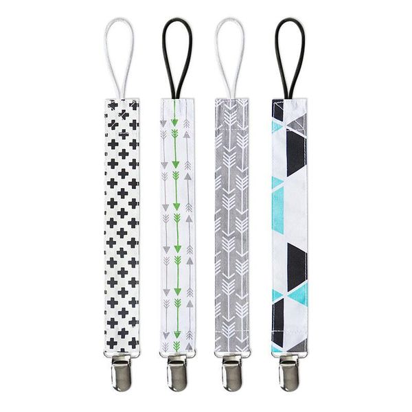

4pcs/lot baby pacifier clips chain cotton anti-drop buckle strap pacifiers#