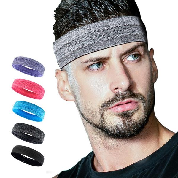 

sweatband 1pc elastic absorbent sweat bands yoga running fitness headband sports hair basketball gym stretch wrap brace, Yellow;black