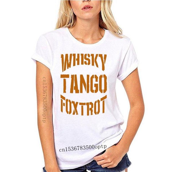 

women's t-shirt harajuku men t shirt whisky tango foxtrot version2 o-neck cotton women y2k, White