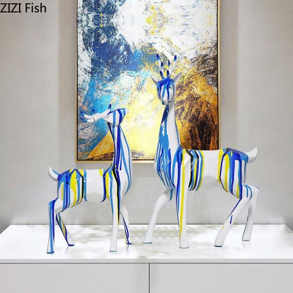 

decorative objects & figurines deer ornaments nordic style model room interior decoration creative living tv cabinet modern minimalist home