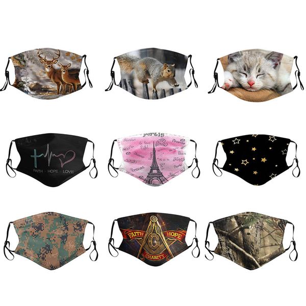 

color cotton printed mask dustproof cloth various patterns