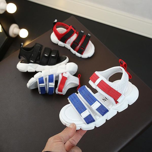 

summer children's sandals, open-toed anti-skid baby shoes, boys'and girls' leisure sandals, Black;red