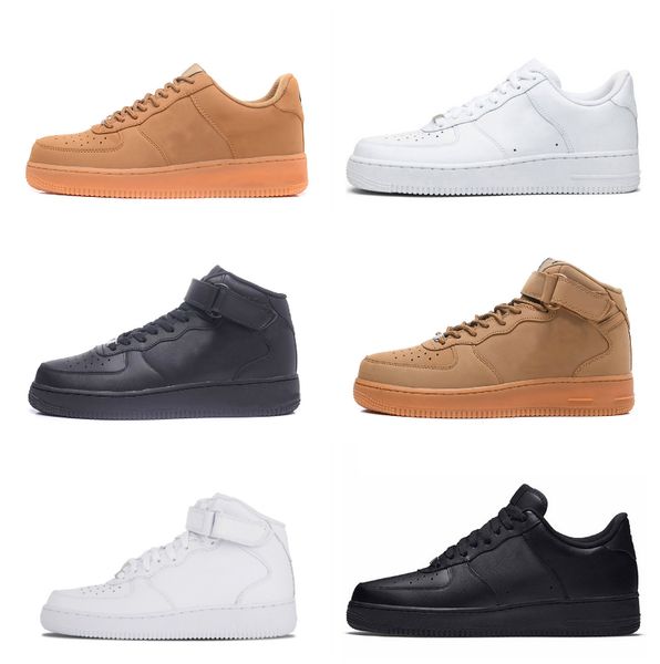 

2022 classic forces triple white black red casual running shoes mens low one 1 knit euro high skateboard skate designer sports jogging train