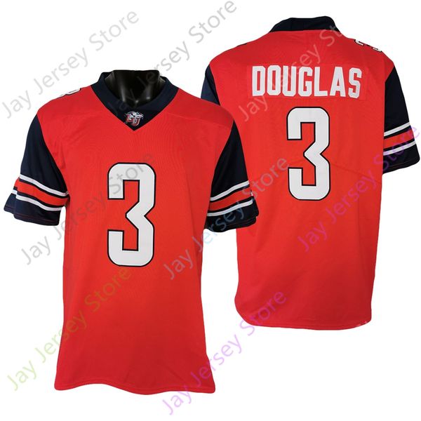 

liberty flames football jersey ncaa college demario douglas red size s-3xl all stitched youth men, Black;red