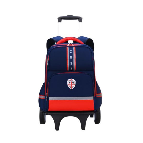 

trolley school backpack removable children's children bags six wheels primary schoolbags boys girls kids wheeled