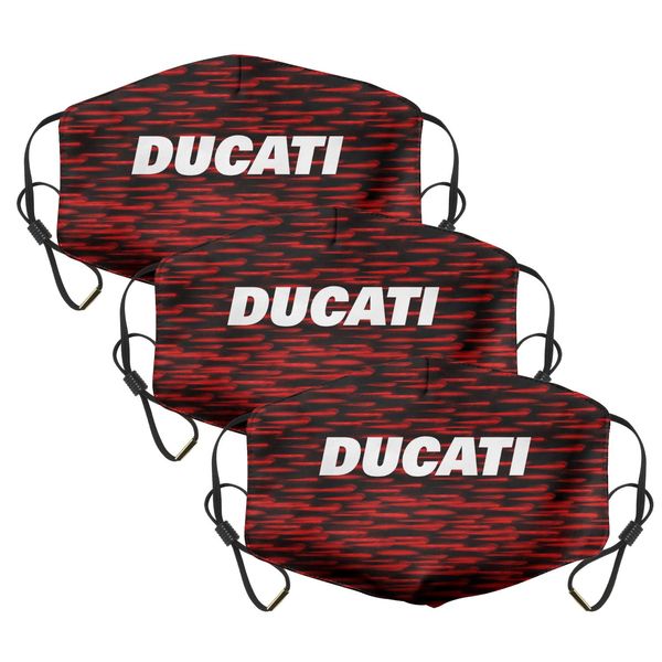 

three-piece adjustable -ducati black red muth dust cycling mask, Silver