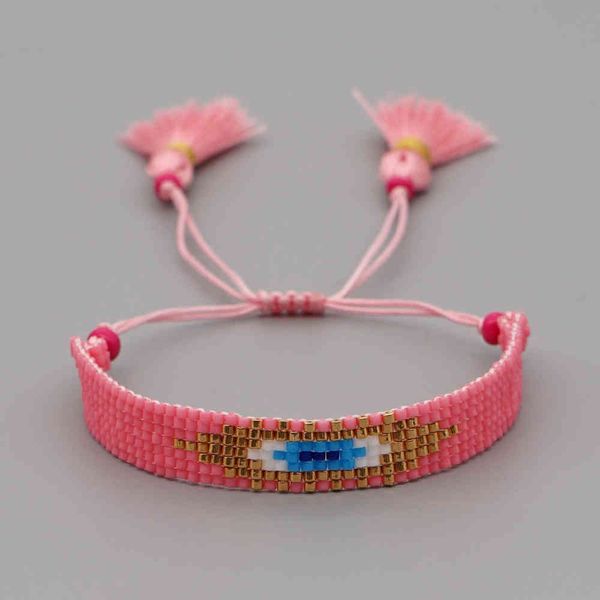 

go2boho lucky evil bracelets for women miyuki bracelet turkish eye pulseras femme 2021 friends gift jewellery whole, Golden;silver