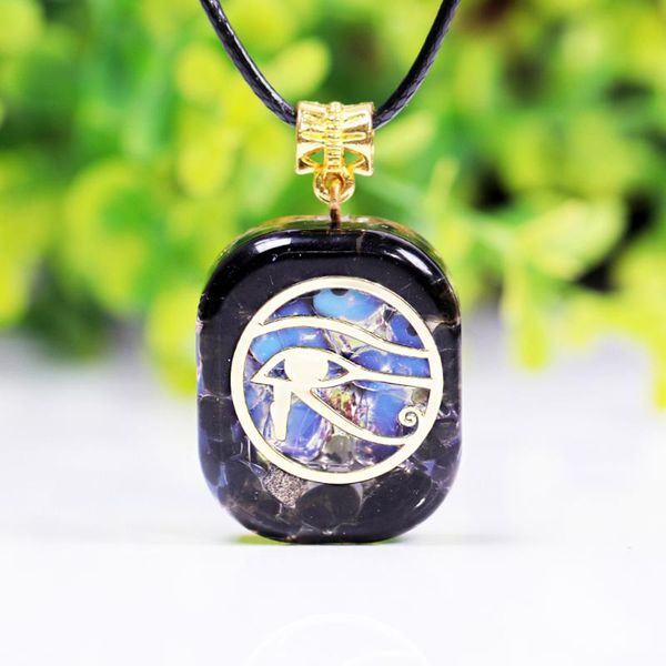 

pendant necklaces Â eye of horus necklace orgone pendantÂ egyptian ancient wedjat eye ra symbol protection mens' amulet protective, Silver