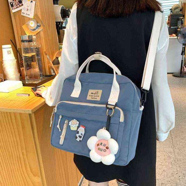 Rucksack-Stil Bagdcimor schöne multifunktionale Teenager-Mädchen-Ring-Schnalle tragbare Reisetasche weiblich kleine Schule Abzeichen Frauen 220723