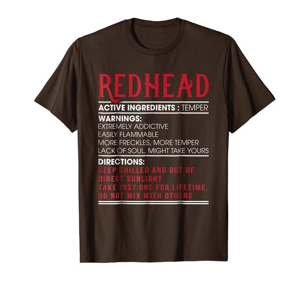 

redhead active ingredients temper label shirt, White;black