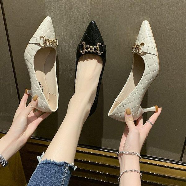 

dress shoes 2021 est slip on beige high heels black patent shoe sandals ladies lace-up pointed pumps shallow mouth slip-on latest leather