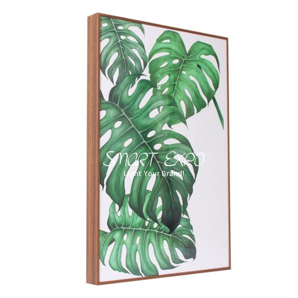 

living room decorative frame with faux wooden texture style e09a8m