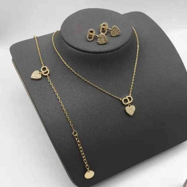 

new style suit love necklace bracelet earrings girl, Golden;silver