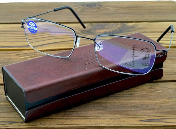 

sunglasses screwless titanium progressive reading glasses men women multifocal presbyopic optical frame eyewear +0.75 to +4, White;black