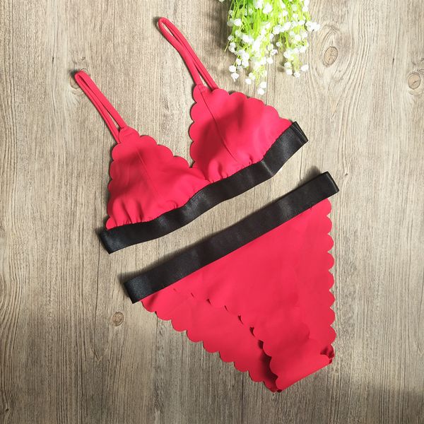 

Swimsuit 2020 new two-layer nylon bikini two piece swimsuit, White;black