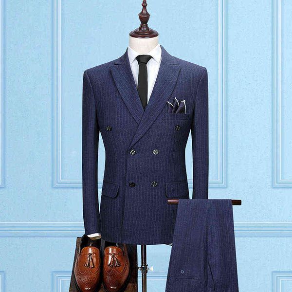

luxury men's suits blazers autumn and winter profsional men's three piece double breasted suit wedding bridegroom man suit, White;black