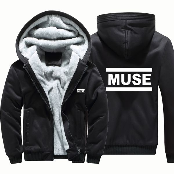 

muse rock band letter windscreen ripper jas men warm hoodie man fat camouflage mouw causale winter hoody men's clothing, Black;green