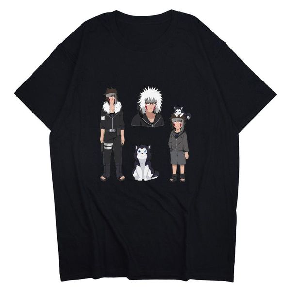 

men's t-shirts couple pure cotton t-shirt anime cartoon novelty fashion short-sleeved round neck summer, White;black