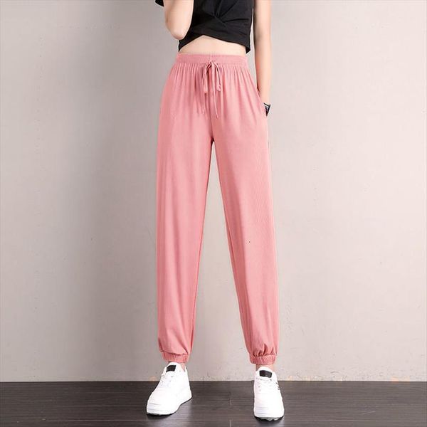 

xej sports solid amii jogging women pant oversize summer, Black;white