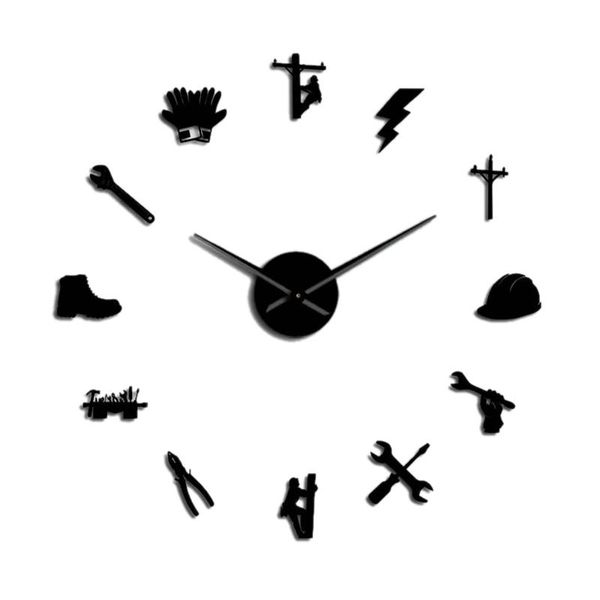 

stereo acrylic electrician tool set wall clock big creative home accessories 47 inch clocks
