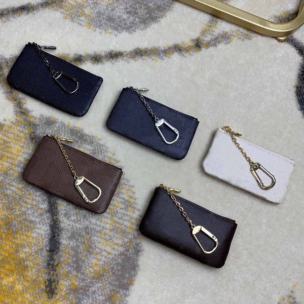 

with box classic card holder genuine leather coin purse multi-style women fashion luxurys designer bags keychain wallet, Brown;gray