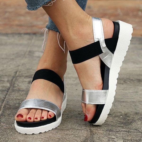 

summer sandals women flat shoes open toe roman casual ladies flip-flops, Black
