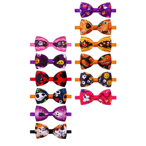 

dog apparel 12 pcs pet bow ties adjustable collar neck (mixed style)
