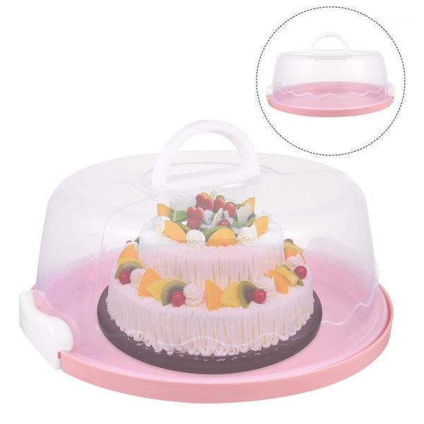 Enrole de presente portátil Bolo Cupcake Carrier Food Preservação com manipulação de caixas transparentes e casamento de sobremesa de embalagem