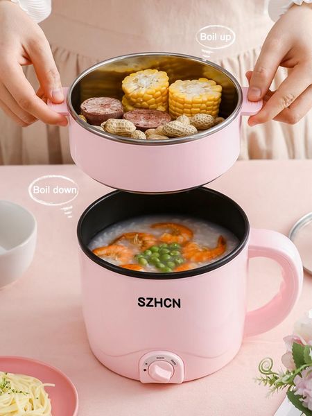 

pans 220v mini multifunction electric cooking machine household single/double layer pot multi rice cooker non-stick pan