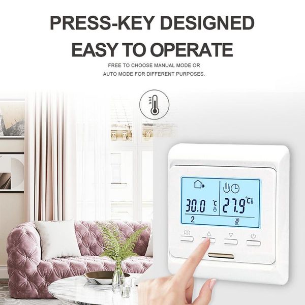 

smart home control 230v programmable thermostat backlight lcd 6 periods program digital temperature controller for water electric floor heat