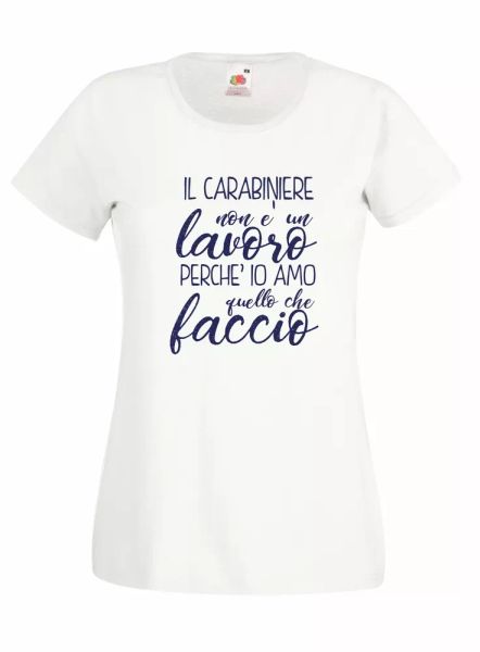 

t-shirt shirt women j2115 the policeman is not a job because i love, White;black