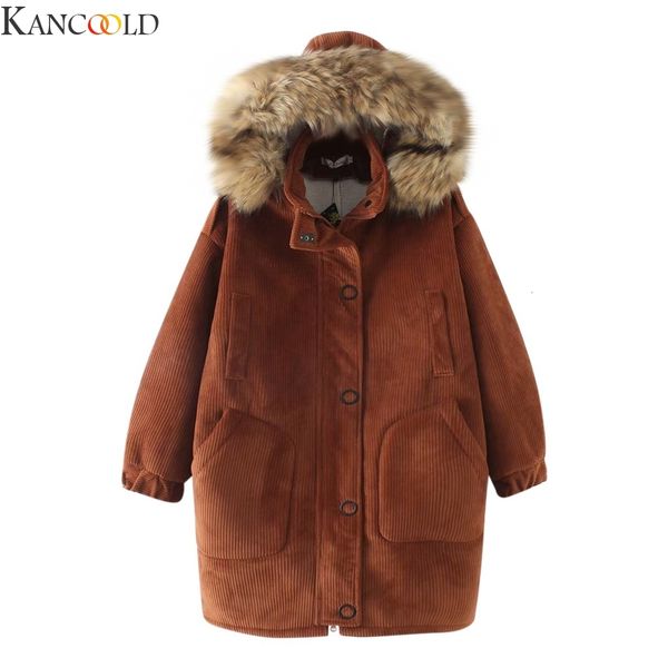 

women's down & parkas women winter coat korean version of the large size dress micro-fat loose thick fur collar hooded jacket long cord, Black