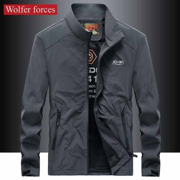 

men's jackets stand collar jacket spring and autumn casual versatile quick drying korean windbreaker elastic sports 2021, Black;brown