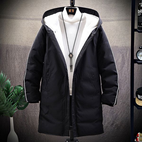 

men's outerwear jackets coat winter down cotton padded jaet large, Black;brown