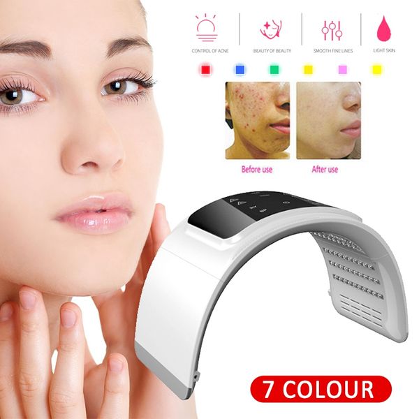 

7 colors electric facial mask led face light therapy acne remover skin rejuvenation lifting led mask skincare beauty products