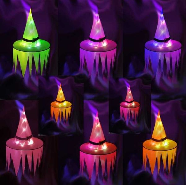 

led glowing witch halloween ghost hat home decoration outdoor indoor courtyard tree garden party decor