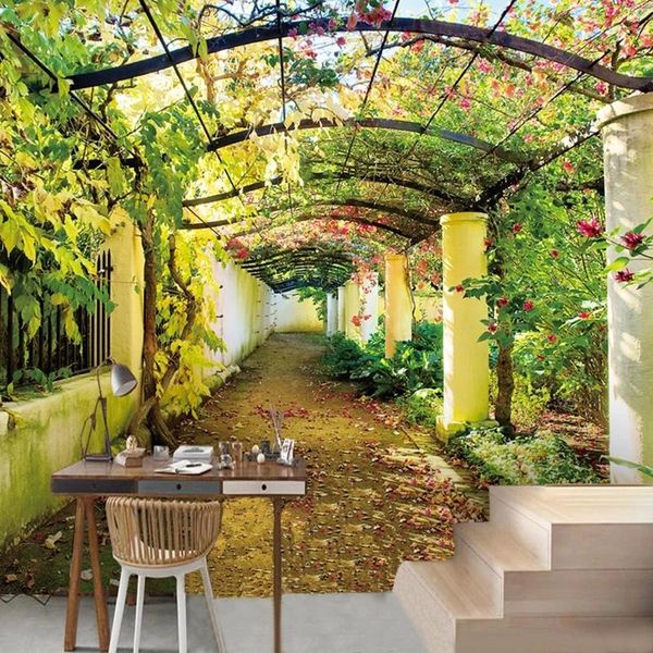 

custom 3d murals landscape garden po self adhesive wallpaper large living room paisagem beautiful background wall waterproof wallpapers