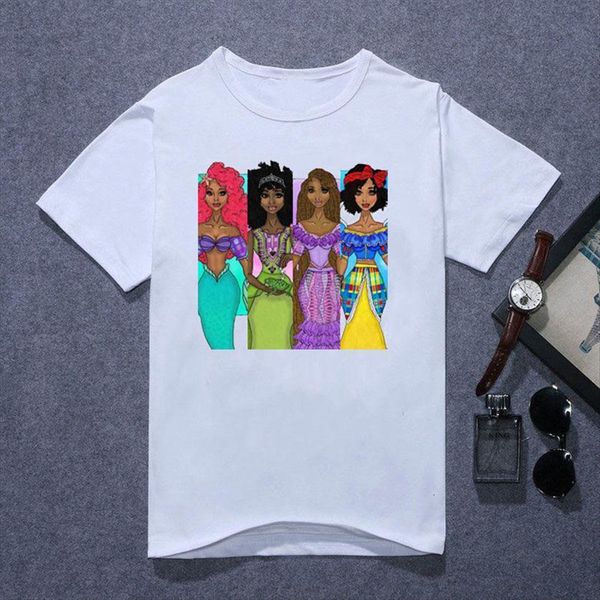 

funny black girl make womens printed upside down harajuku ullzang tees, White