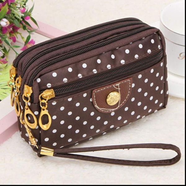 

fashion women canvas clutch bag muti pocket messenger wave zipper bags female wristband phone coin purse shopping handbags 9.17, Red;black