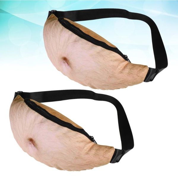 

pcs funny anti-theft simulated belly waist bags fanny packs money storage bag creative secure casual sport outdoor