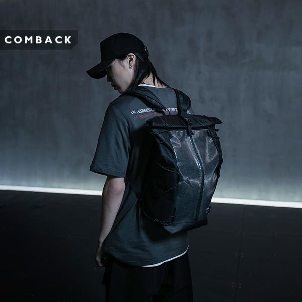 

backpack men's travel bag large capacity comback techwear accessories streetwear aesthetic futuristic