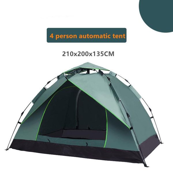 

tent outdoor 3-4 full automatic single layer double quick open camping extended rain proof tents and shelters