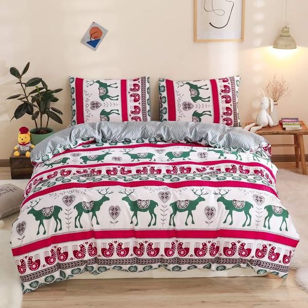 

bedding sets christmas set duvet cover bed linen /king 3d santa claus cotton quilt sheet pillowcases bedspread