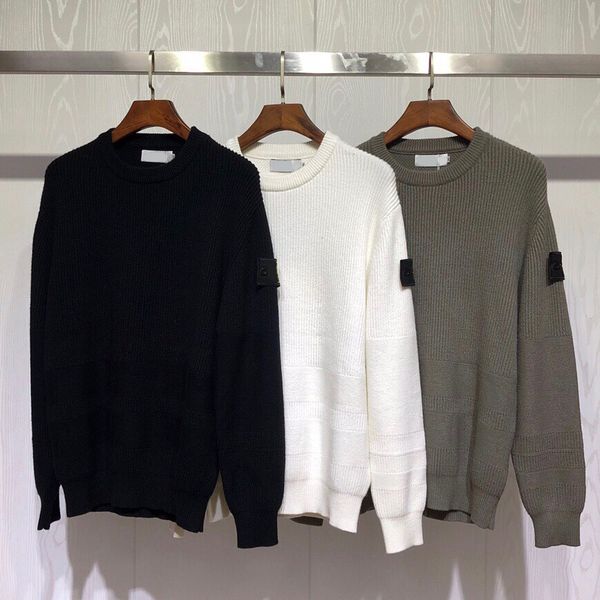 

designer stone hoodie man sweatshirts women sweatshir men sweater pullover island letter badge embroidery solid sweaters autumn winter, White;black