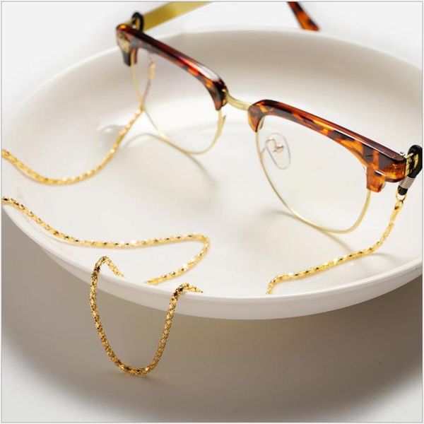 

sunglasses frames fashion metal hollow chain reading glasses ethnic style lanyard hold straps cords women accessories, Silver