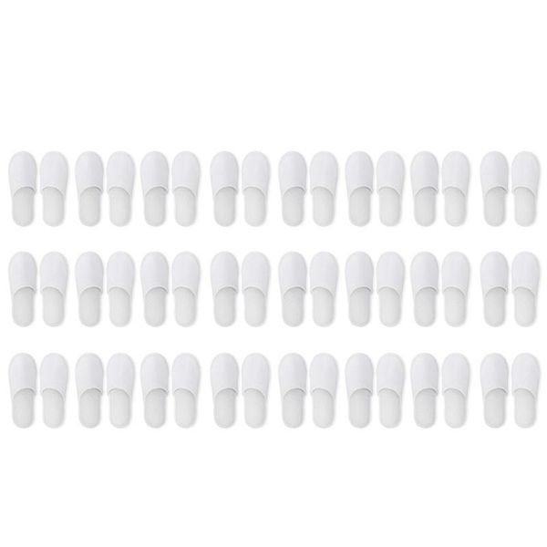 

disposable slippers,24 pairs closed toe slippers fit size for men and women el, spa guest used, (white) storage bags